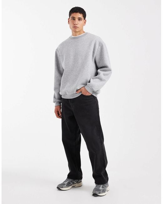 ASOS Gray Essentials Relaxed Fit Sweatshirt for men