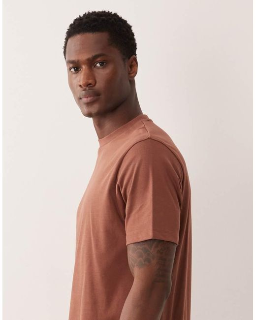 ASOS Red Heavyweight Regular Fit T-shirt for men
