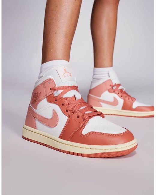 Nike White Nike Air 1 Mid Trainers