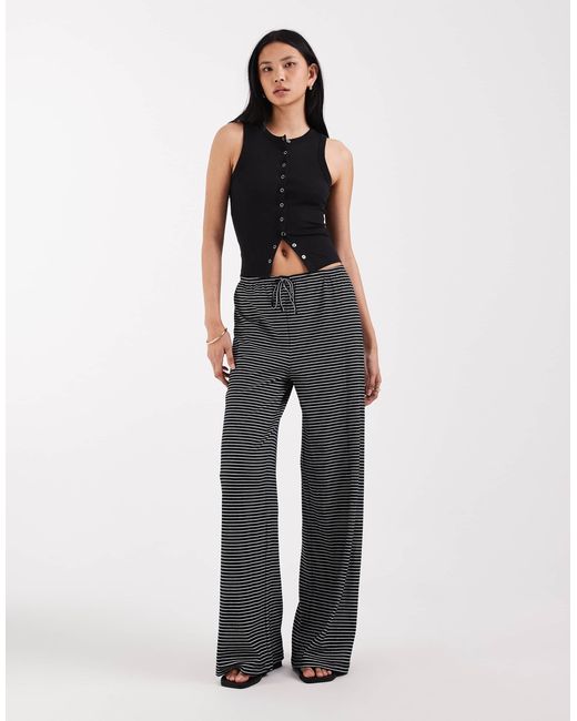 ONLY Black Stripe Trousers