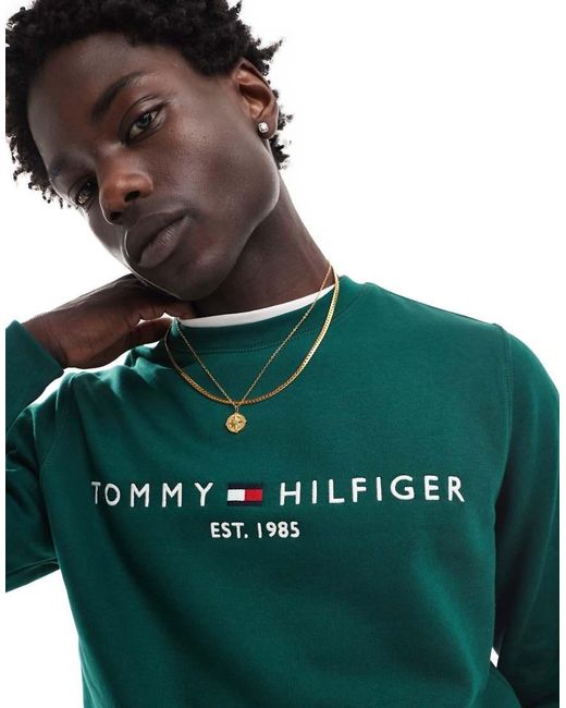 Tommy Hilfiger Green Regular Fit Sweatshirt for men