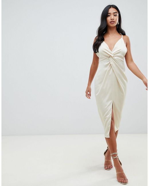 asos silk midi dress