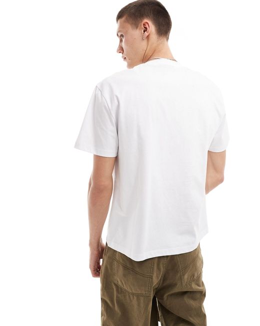T-shirt oversize bianca con stampa di Reclaimed (vintage) in White da Uomo