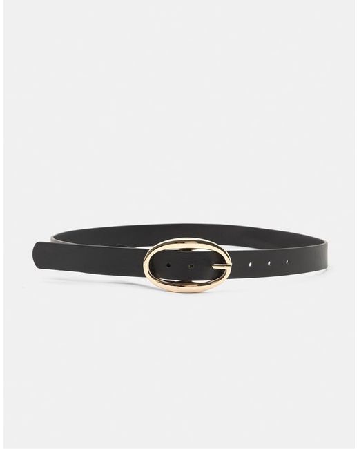 Pull&Bear Belt With Oval Buckle in Black Lyst UK