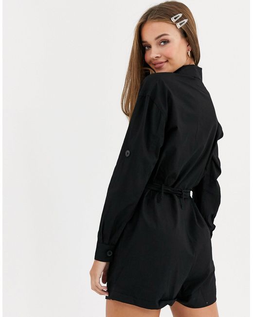 black boiler playsuit