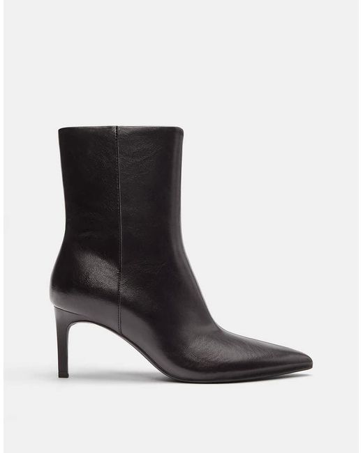 Pull&Bear Black Mid-heel Ankle Boots
