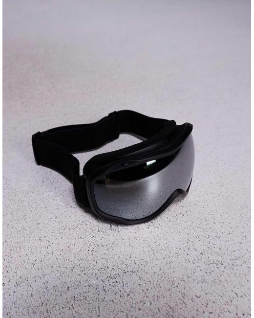 Maschera Da Sci Nera Con Montatura Nera di Threadbare in Brown