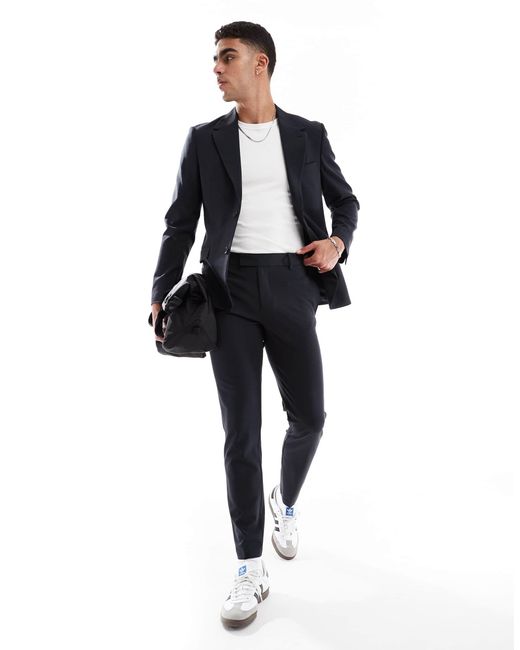 ASOS – schmale anzughose aus vierfach-stretch in Black für Herren