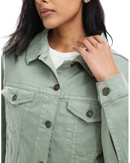 Brave Soul Green Denim Jacket