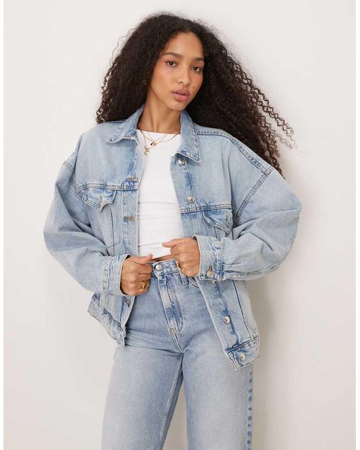 Giacca Boyfriend Oversize di Gina Tricot in Blue