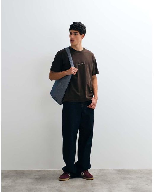 Jack & Jones Black Central Logo T-shirt for men