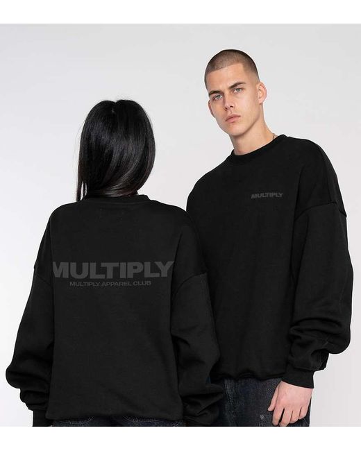 Sudadera Negra Extragrande Multiply 2 De -Negro Multiply Apparel de color Black