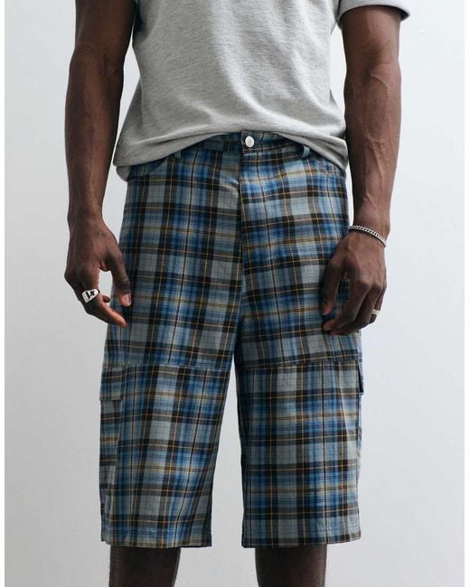 Collusion White Cargo Shorts for men