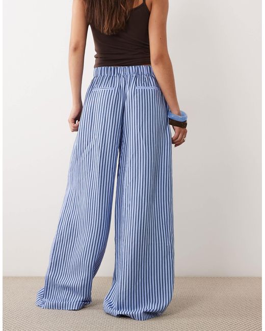 Mango Blue Relaxed Pants