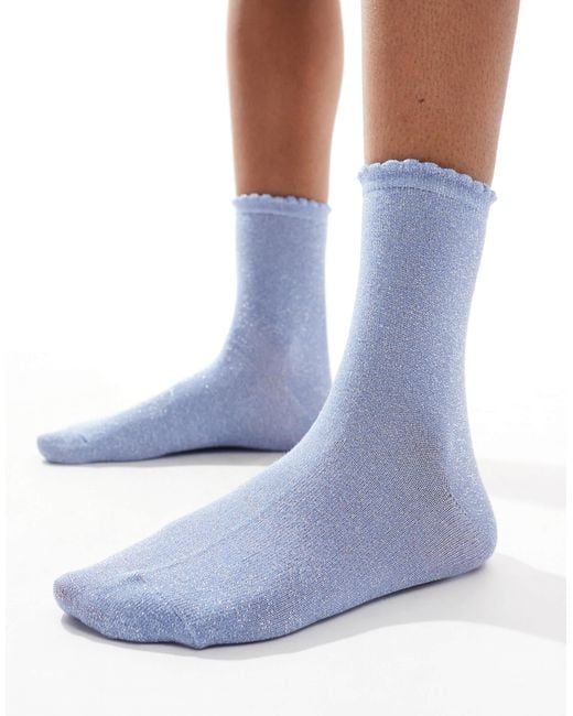 Pieces Blue Glitter Sock