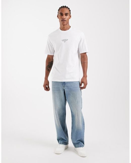Only & Sons Green Relaxed Fit T-Shirt With Garfield Back Print for men