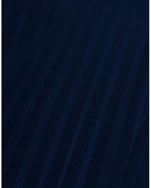 Goddiva Blue Sleeveless Pleated Chiffon Multiway Scarf Maxi Dress