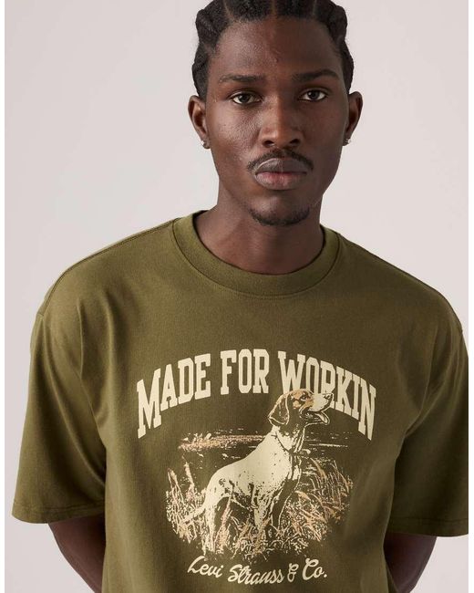 Levi's Green Workwear Graphic Tee for men