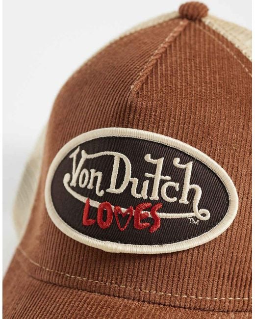 Von Dutch Brown Loves Cordutch Trucker Cap