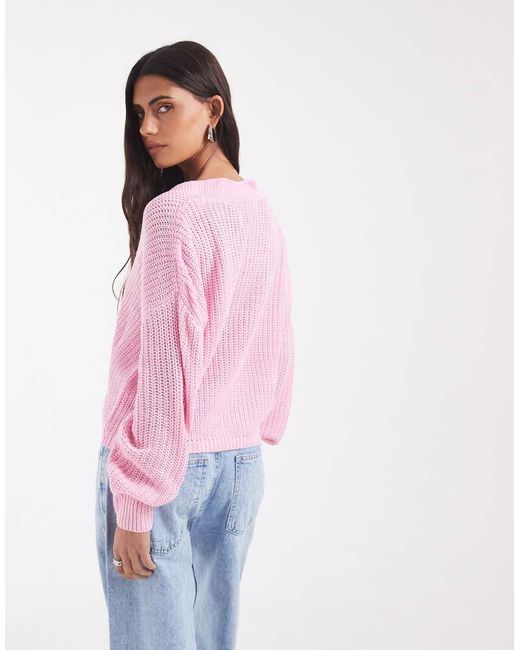 ONLY Pink Knitted Cardigan