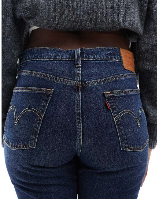 Vaqueros Azules De Corte Recto Con Lavado Oscuro 501 Original De -Azul Marino Levi's de color Blue