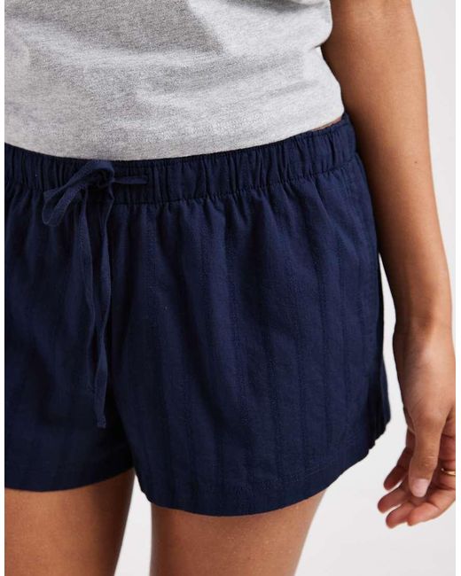 Hollister White Mini Boxer Pyjama Shorts