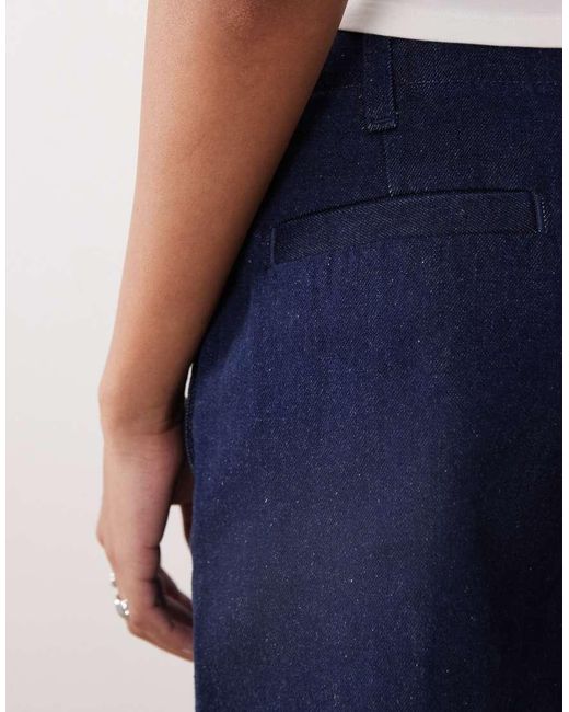 Calvin Klein Blue Pleated Short