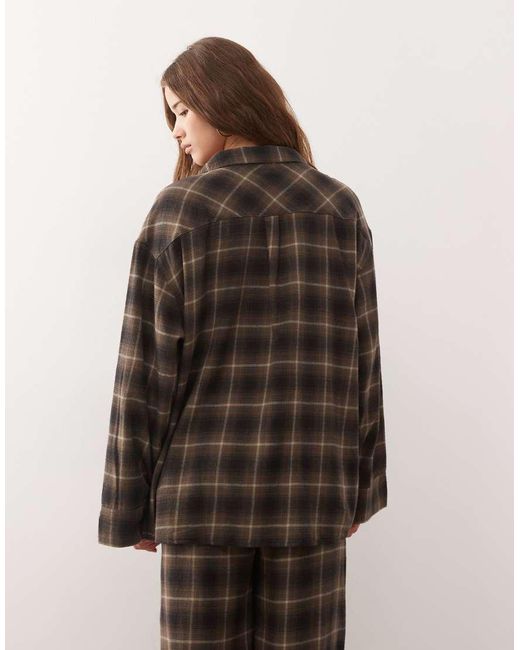 Weekday Brown Co-ord Lounge Oversized Shirt