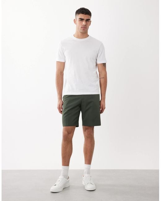 ASOS White Smart Regular Shorts for men