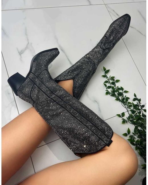 GIA STUDIOS Black Cowboy Boots