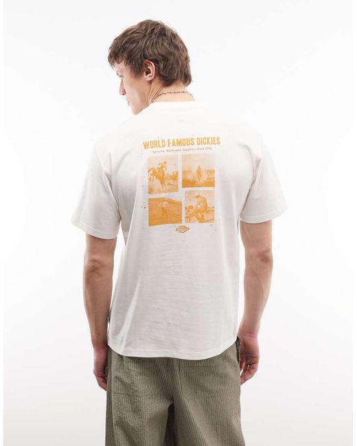 Dickies White Wolfhurst Backprint T-shirt for men