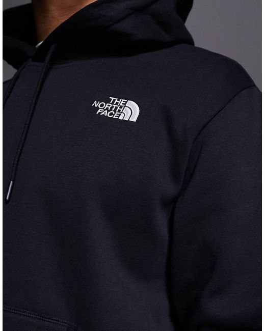 The North Face Black Oversized Essential Logo Hoodie for men