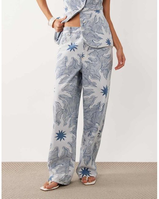 Never Fully Dressed Blue Ellie Denim Twill Pants