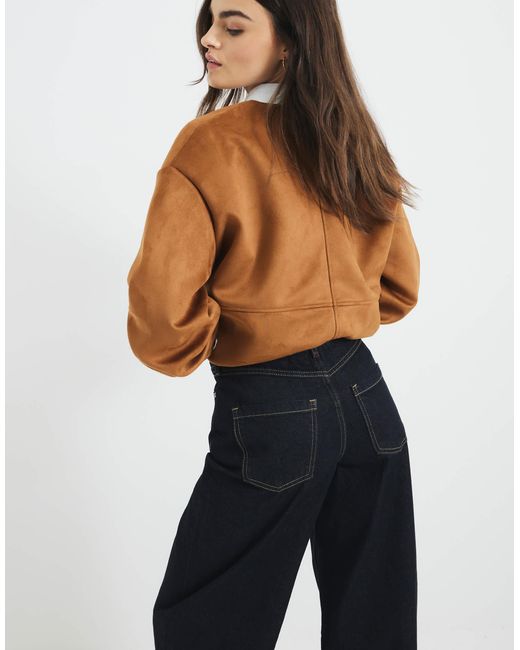 Jean bouffant - foncé délavé River Island en coloris Blue