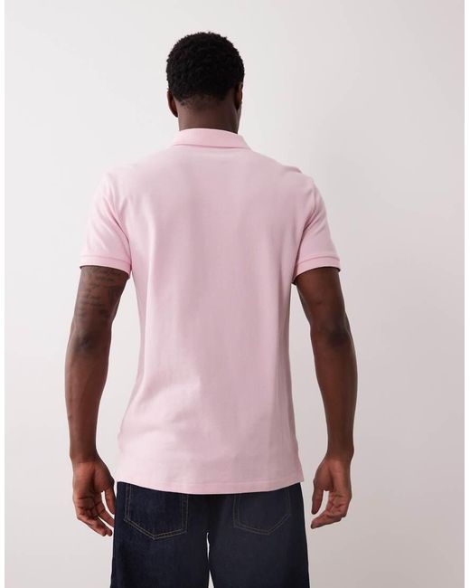 Polo Ralph Lauren Pink Icon Logo Custom Slim Fit Pique Polo for men