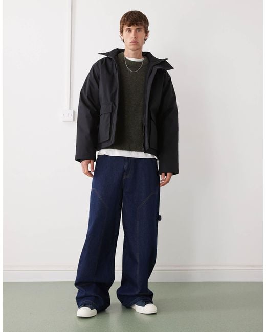Weekday Black Utility Padded Jacket for men