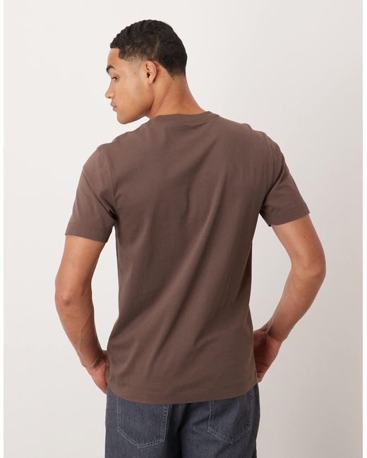 Abercrombie & Fitch Brown Short Sleeve Chest Logo T-Shirt for men