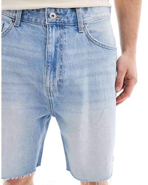 Bershka – jeansshorts in Blue für Herren