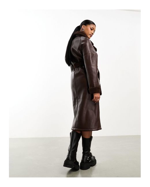 Longline clearance aviator coat