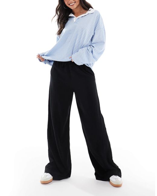 ASOS White Tie Waist Linen Blend Trouser