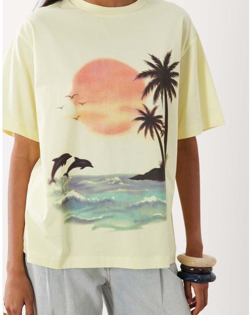 ASOS Multicolor Oversized Boxy T-shirt With Airbrushed Holiday Graphic