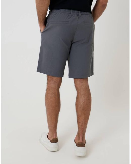 Threadbare Blue Elasticated Waist Stretch Chino Shorts for men