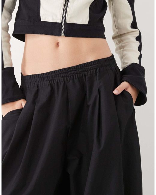 Collusion Black Balloon Leg Trouser