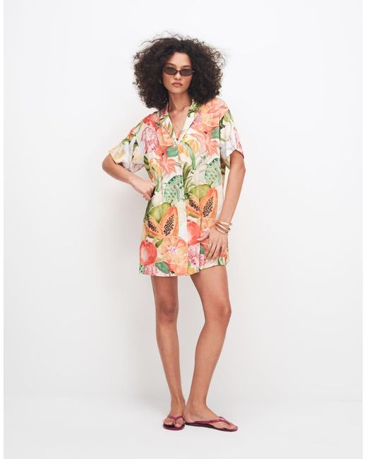 ASOS White Bowling Shirt Dress