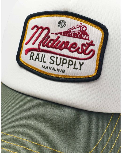 Pull&Bear – midwest – trucker-kappe in Gray für Herren