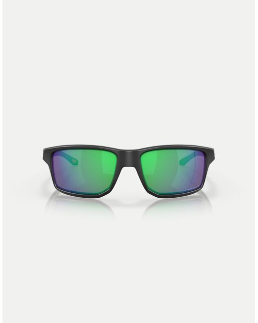 Oakley Green Gibston Rectangle Sunglasses With Mirrored Lens for men