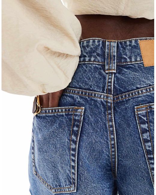 ASOS Blue Denim Relaxed Short