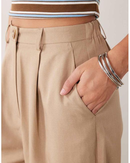 Miss Selfridge Natural Tailored Wide Leg Pants
