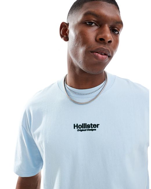 T-shirt technique coupe carrée à logo au dos - pâle Hollister pour homme en coloris Blue