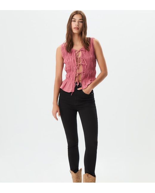 Stradivarius Red Tall Super High-Waist Jeans
